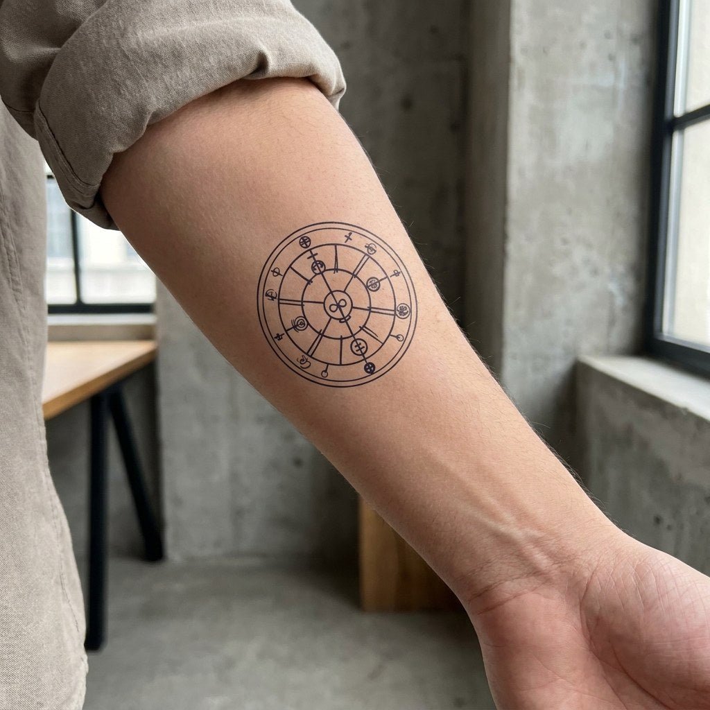 Alchemical Circle Tattoo - 1 | Temporalis