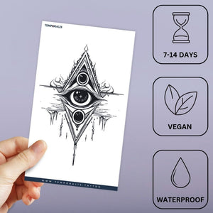 All - Seeing Eye Triangle Tattoo - 3 | Temporalis