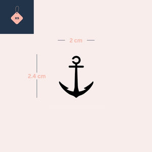 Anchor silhouette temporary tattoo - 4 | Temporalis