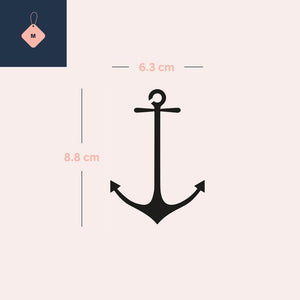Anchor silhouette temporary tattoo - 4 | Temporalis