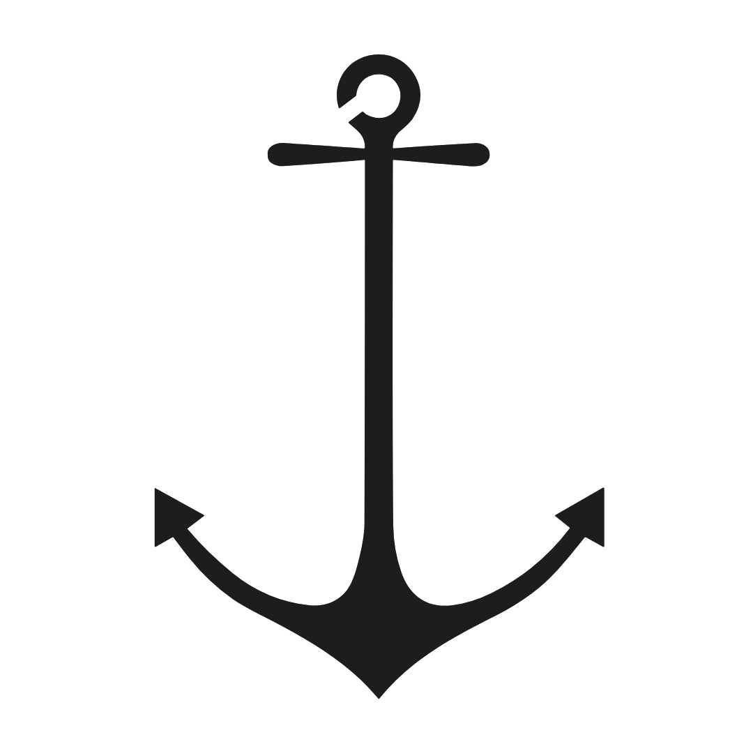 Anchor silhouette temporary tattoo - 2 | Temporalis
