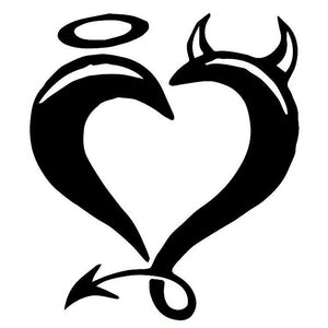 Angel & Devil Heart Temporary Tattoo - 2 | Temporalis