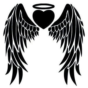 Angel heart temporary tattoo with halo and wings - 2 | Temporalis