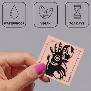 Armored superhero silhouette temporary tattoo - 3 | Temporalis