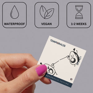 Avocado fencing duel temporary tattoo - 3 | Temporalis