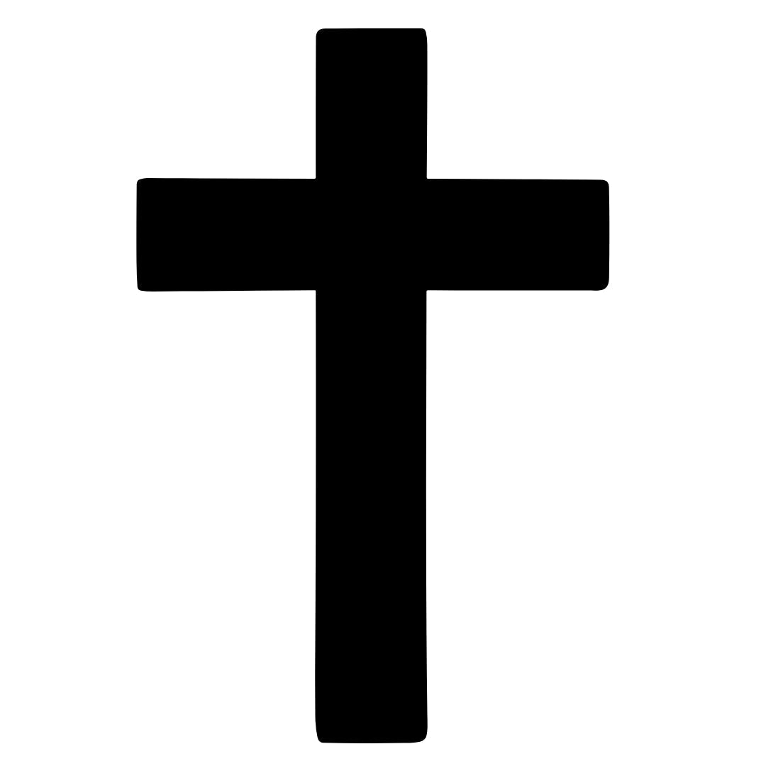 Black Cross Silhouette Temporary Tattoo - 2 | Temporalis