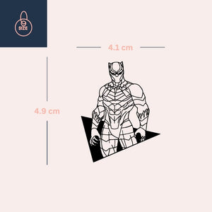 Black Panther temporary tattoo 3 - Temporalis