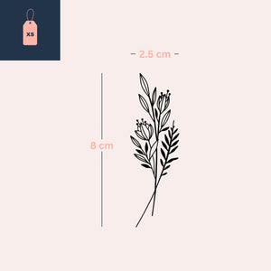 Bloom Twig 3 - Temporalis® - Tatouage temporaire