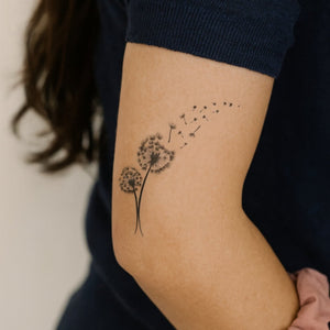 Blowing dandelion temporary tattoo - 1 | Temporalis