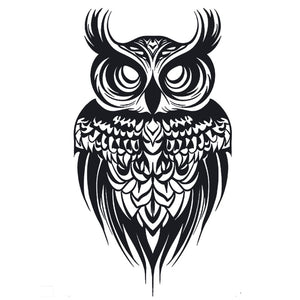 Bold Blackwork Owl Tattoo - 2 | Temporalis