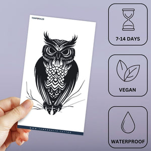 Bold Owl Tattoo - 3 | Temporalis