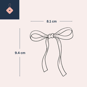 Bow temporary tattoo with long tails - 4 | Temporalis