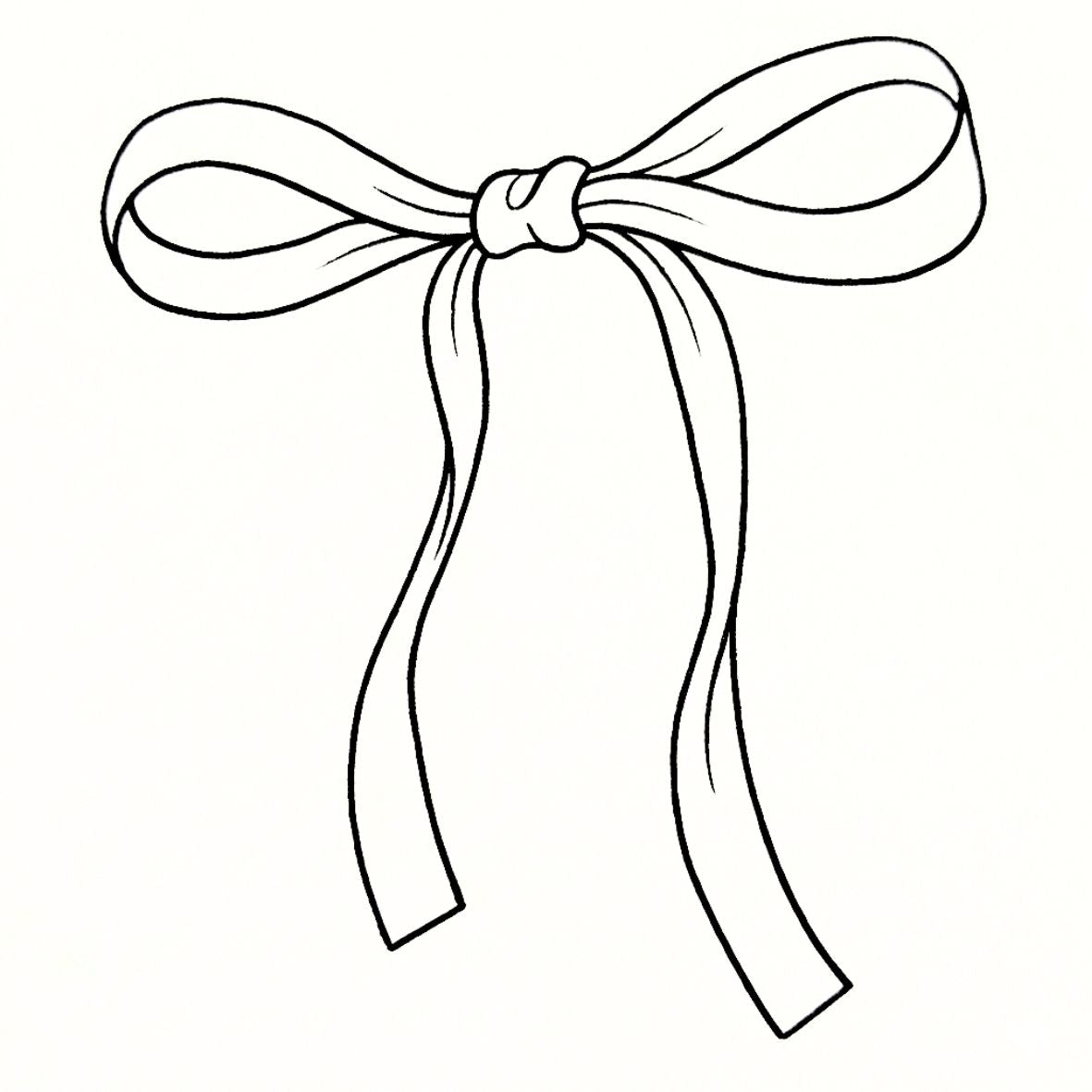 Bow temporary tattoo with long tails - 2 | Temporalis