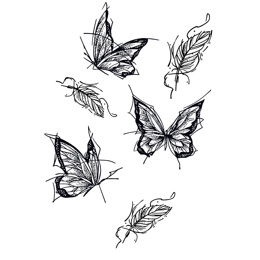 Butterflies and feathers dance 2 - Temporalis