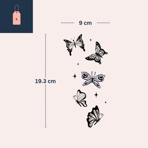 Butterflies and stars temporary tattoo - 3 | Temporalis