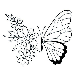 Butterfly and Flowers 2 - Temporalis