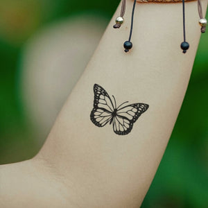Butterfly silhouette temporary tattoo - 1 | Temporalis