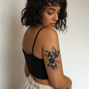 Butterfly & Sunflower Tattoo - 1 | Temporalis
