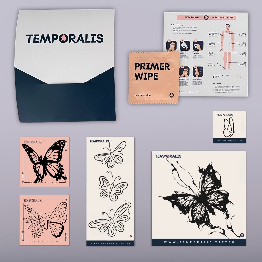 Butterfly - Tattoo Kit (5 tattoos) 2 - Temporalis