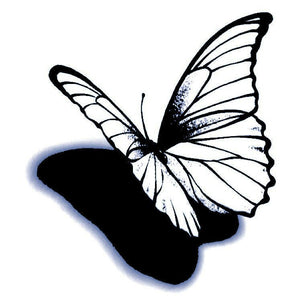 Butterfly temporary tattoo with asymmetric wings - 2 | Temporalis