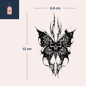 Butterfly temporary tattoo with ink splatter - 4 | Temporalis