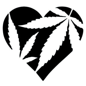 Cannabis Leaf Heart Temporary Tattoo - 2 | Temporalis