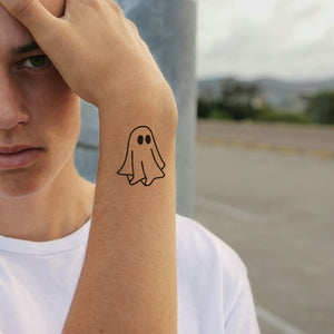 Cartoon ghost temporary tattoo - 1 | Temporalis