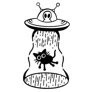 Cat Abducted by UFO Temporary Tattoo - 2 | Temporalis