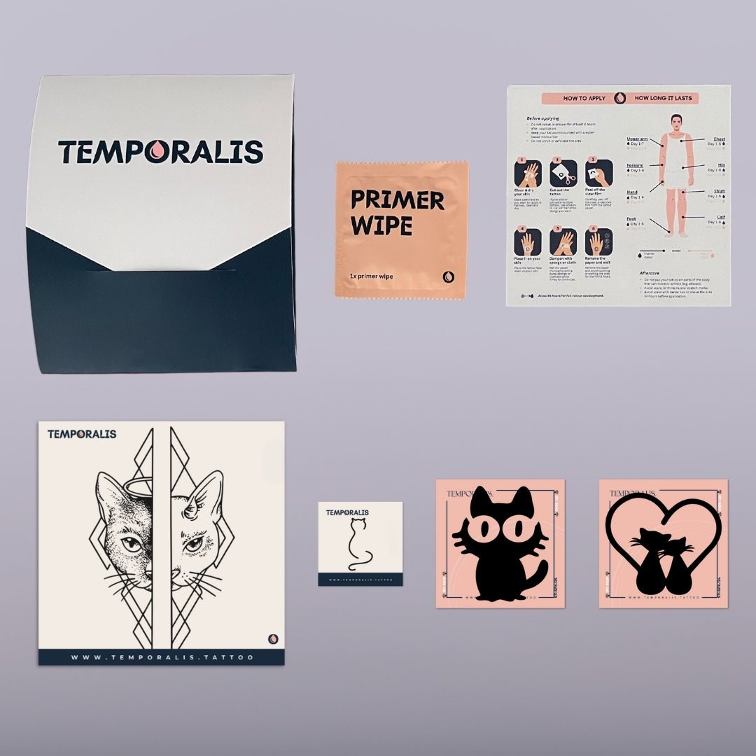 Cat - Tattoo Kit (4 tattoos) 2 - Temporalis