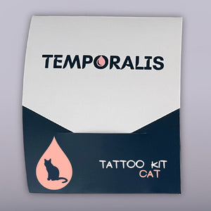 Kit de tatouages pour chat (5 tatouages) 1 - Temporalis® - Tatouage temporaire