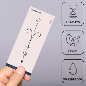 Celestial Aries zodiac temporary tattoo - 3 | Temporalis