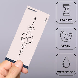 Celestial Cancer zodiac temporary tattoo - 3 | Temporalis