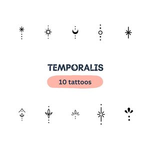 Ensemble de tatouages temporaires Celestial Finger Tattoo Set 1 - Temporalis® - Tatouage temporaire