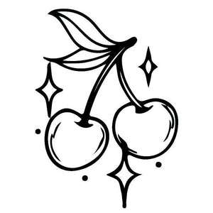 Cherry temporary tattoo with sparkles - 2 | Temporalis