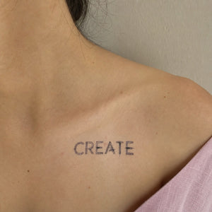 CREATE temporary tattoo in spaced capitals - 1 | Temporalis