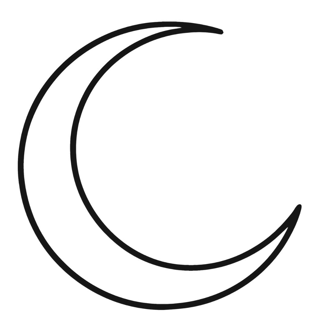Crescent Moon Tattoo - 2 | Temporalis