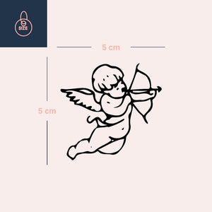 Cupid temporary tattoo with bow and arrow - 4 | Temporalis