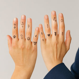 Cute Finger Tattoo Set 2 - Temporalis