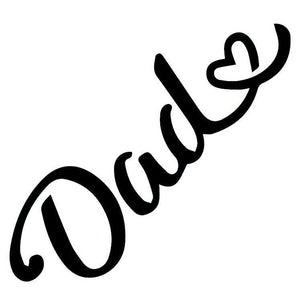 Dad' Script Temporary Tattoo with Heart - 2 | Temporalis