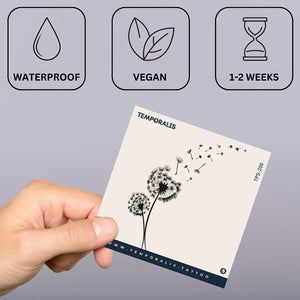 Maskros Drömflyg 4 - Temporalis® - Tillfällig tatuering