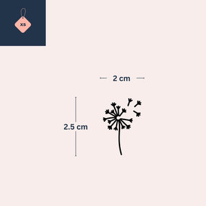 Dandelion temporary tattoo with blowing seeds - 4 | Temporalis