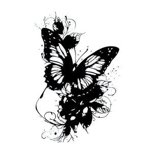 Dark Butterfly Splash Tattoo - 2 | Temporalis