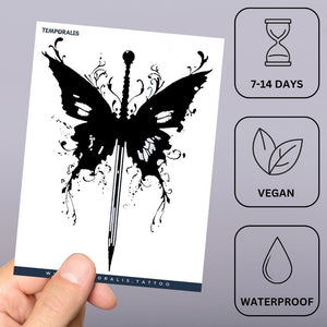 Dark Butterfly Sword Tattoo - 3 | Temporalis