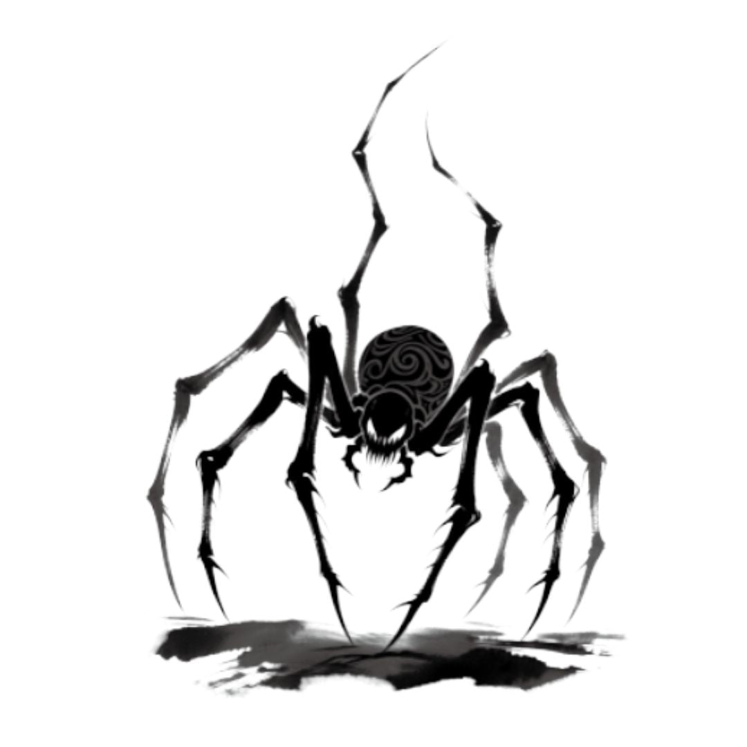 Dark Spider Tattoo - 1 | Temporalis