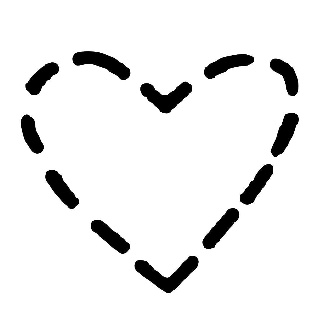 Dotted Border Heart 2 - Temporalis