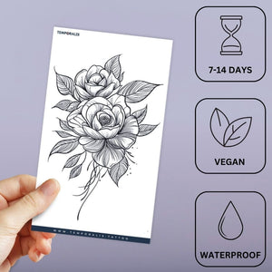 Double Peony Bloom Tattoo - 3 | Temporalis