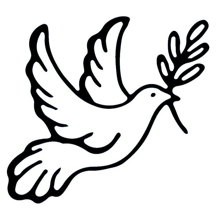 Dove with olive branch temporary tattoo - 2 | Temporalis