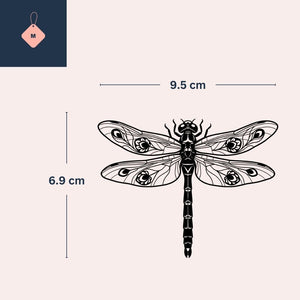 Dragonfly temporary tattoo with floral wings - 4 | Temporalis