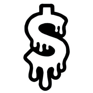 Dripping dollar sign temporary tattoo - 2 | Temporalis