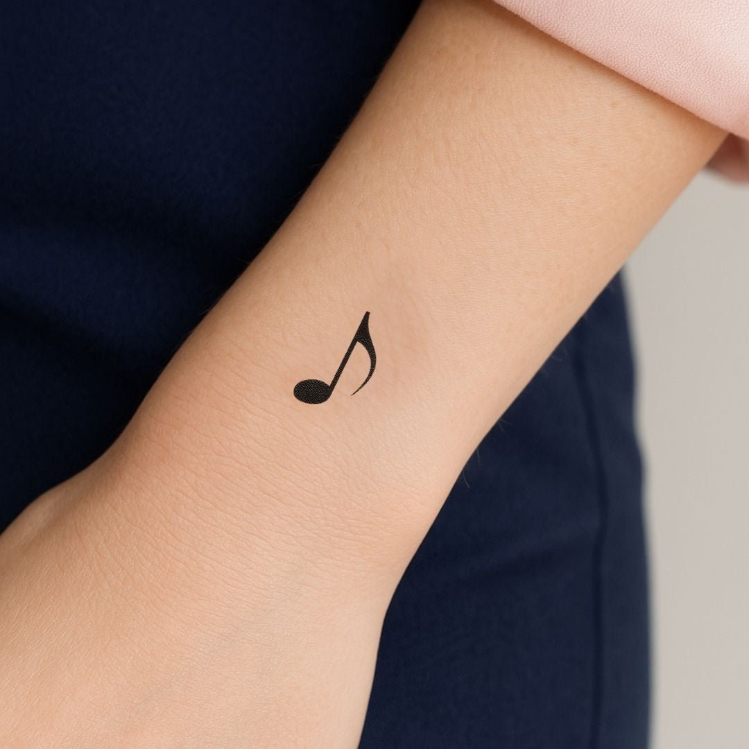 Eighth Note Temporary Tattoo - 1 | Temporalis